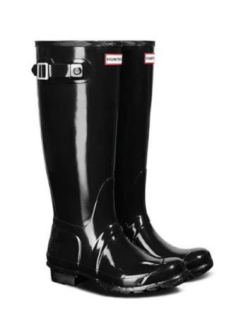 Hunter Women's Gloss Black Tall Rain Boots
